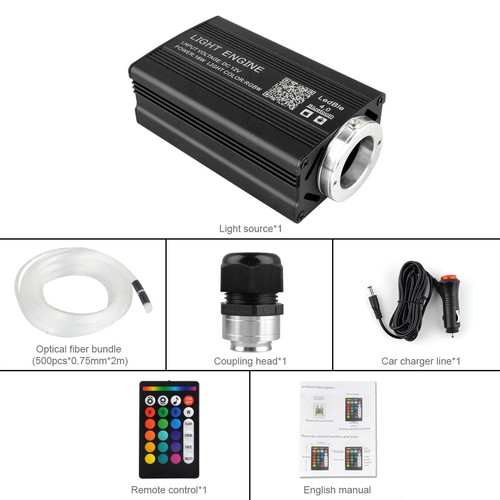 Car Home Headliner Star Light 500pc Fiber Optic Kit Roof Ceiling Lights w/Remote - Picture 13 of 16