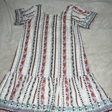 Women’s Anthropologie DUET Tildie Embroidered Tunic Dress Size Medium