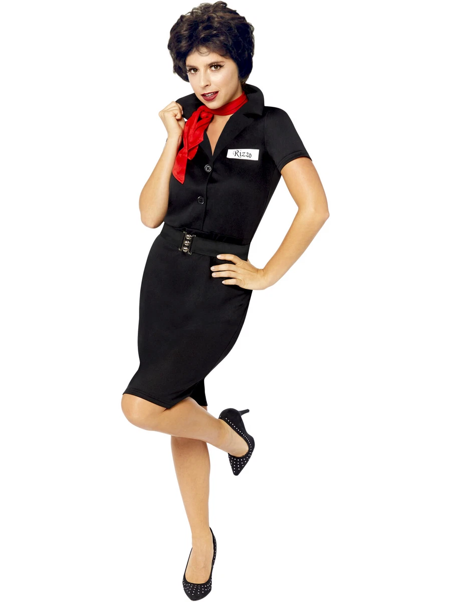 Adults Rizzo Fancy Dress Grease Film Costume 1950s 50s Womens