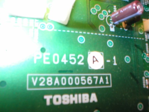Placa principal Toshiba PE0452A-1 / V28A000567A1 - Imagen 3 de 5
