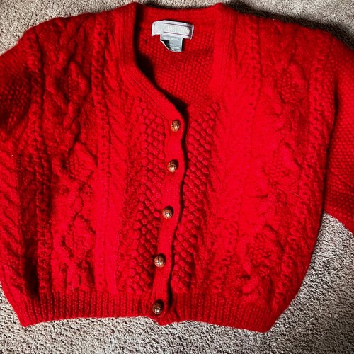 Child's Red Wool Courtenay Sweater Size Large - Picture 2 of 12