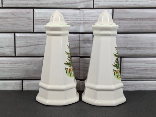 Pfaltzgraff Christmas Heritage Salt & Pepper Set 3/4 Hole Xmas Tree Toy Train - Picture 6 of 8