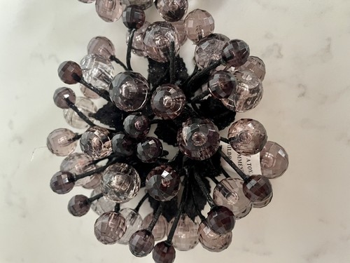 Candle beaded ring wreath black Christmas Wedding - Picture 3 of 5