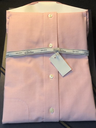 New Classic Brooks Brothers 16 1/2x33 Button Down Collar Non-Iron Dress Shirt - Picture 4 of 5