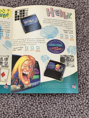 VINTAGE 1997 “TIGER ELECTRONICS” /TIGER FUN BOOK CATALOG -66 PAGES -RARE! - Picture 20 of 24