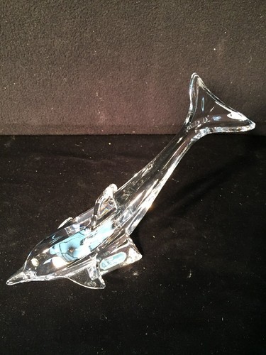 CRYSTAL DOLPHIN 🐬 PAPERWEIGHT COLLECTABLE FIGURINE By DURAND SIGNED - Picture 9 of 12