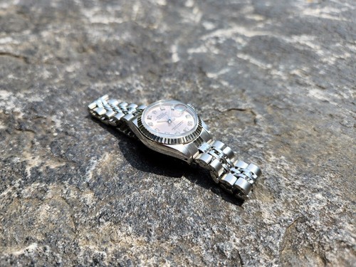 VINTAGE ROLEX OYSTER PERPETUAL REF 6917 LIGHT PINK DIAMON INDEX WOMEN`S WATCH - Picture 22 of 23