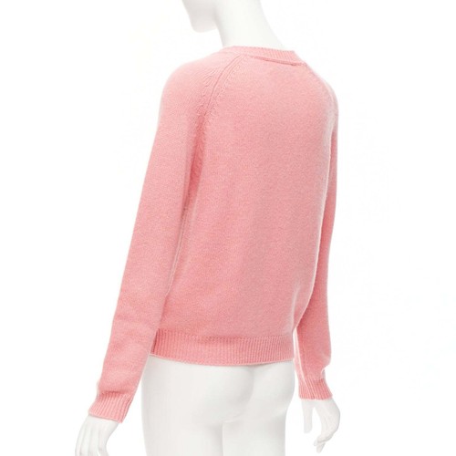 Pull manches longues rose 100% cachemire ALEXANDRA GOLOVANOFF Tricot magasin Parisiens L