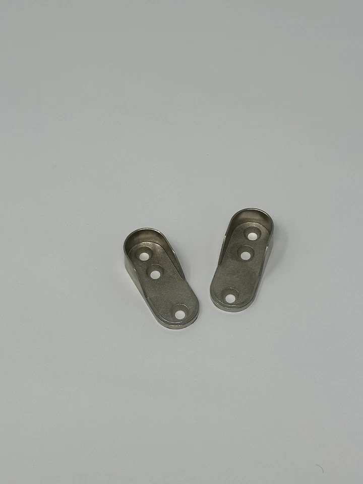 1 Pair Closet Rod Support - Chrome Finish w/o Dowels - Image 2 of 3