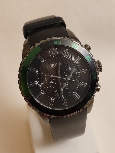 HUGO BOSS HB 172.1.96.2530 Chronograph 10ATM schwarz Kautschukband Herrenuhr 