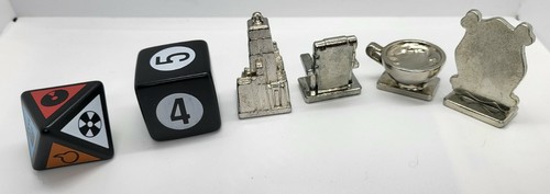 Set of 4 Scene It FRIENDS Edition Tokens & 2 Dice Replacement Parts Pieces! - Picture 3 of 5