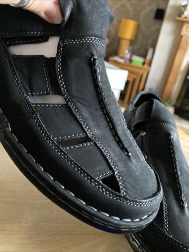 Padders Casual Smart Closed Toe Summer Sandal Shoe Breaker black UK12 EU46 F NEW - Picture 9 of 10