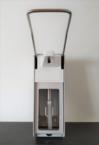 Desinfektionsmittelspender ALU 500ml mit langem Armhebel und Frontblende - Bild 1 von 1