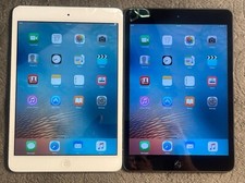 Lot of 2 Apple iPad mini 1st Gen. 32GB, Wi-Fi, 7.9in - Black/Silver - GOOD COND