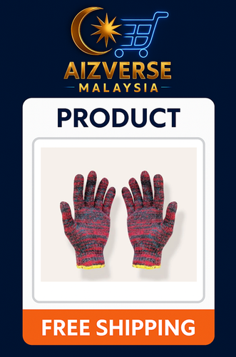 12 Pairs Cotton Work Gloves - Safety Knitted Hand Gloves - Made in Malaysia - Picture 2 of 4