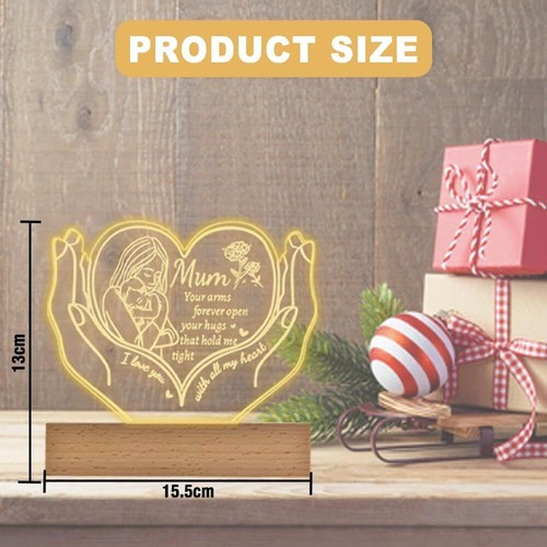 Birthday Gift Best Mum Plaque Night Light Gifts For Mum Mom Mummy Mam Present - Picture 22 of 51