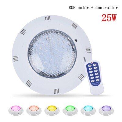 #ad 12V LED Pool Light Swimming Underwater Lamp RGB Spa Lights Waterproof Remote