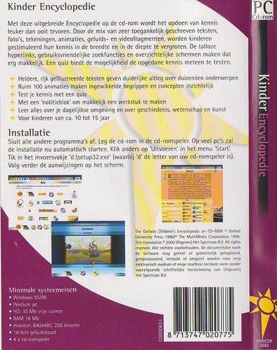 KINDER ENCYCLOPEDIE Uitleg over duizenden onderwerpen - kinderen PC CD ROM - Photo 2/2
