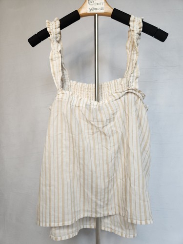 Banana Replublic Striped Tank Top Womens Medium Embroided Light Straps Cute EUC - Picture 5 of 10