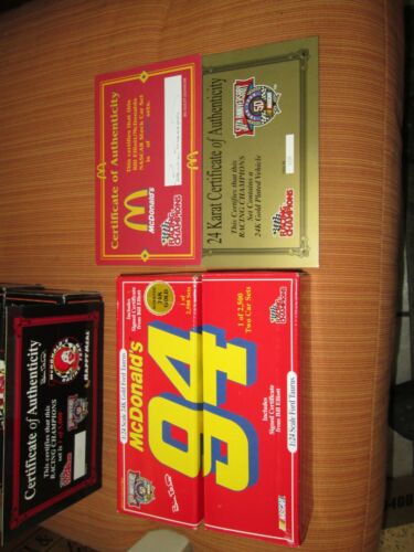 5 Racing Champions Bill Elliott, 2-Car Die-Cast Sets 1:24 Scale w/ 24kt car - Picture 3 of 10