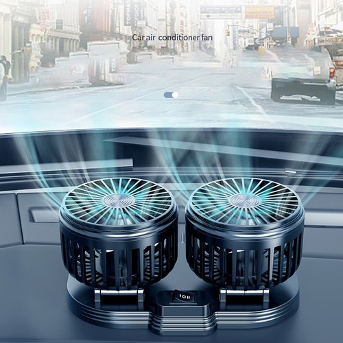 Quick Install USB Dual Head Car Fan for Vehicle and Home Cooling Needs - Picture 2 of 8