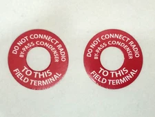 1102226 Corvair Generator Warning Tag Labels 12 Volt Delco Remy Chevrolet   GMC