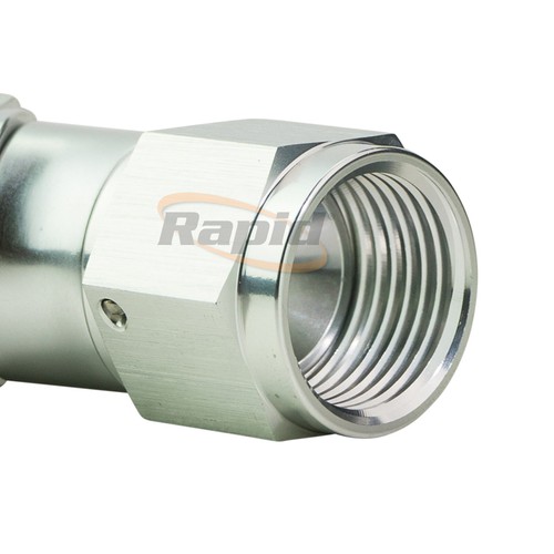 Aeroflow AF557-08-10S -10 8AN 550 Cutter One Piece Swiv 30° Stepped H/End Silver - Picture 12 of 12