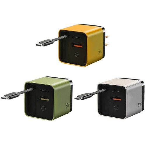 Scalable 80W Max Fast Charger Module with Type C Cable and 2 USB Ports Charger - Photo 6 sur 21