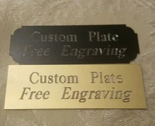 Custom Engraved Plate, Trophy -Taxidermy - 1"x 3" Gold or Black aluminum