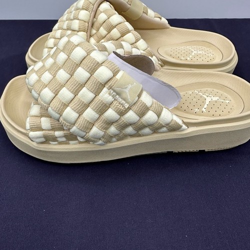 Nike Jordan Sophia Slide (Womens Size 6) Shoes D08863 701 Team Gold Checkerboard - Picture 7 of 10