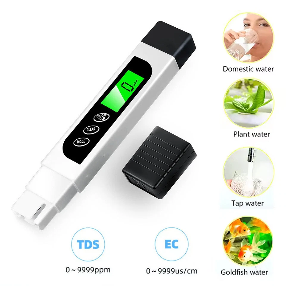 API 3in1 TDS/EC/TEMP Tester Wasserprüfung Wassertester für Trinkwasser Aquarien