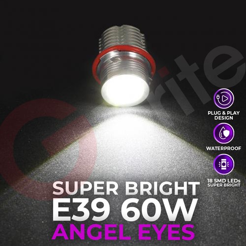 DTEC 60W ENGELAUGEN 12 LED WEISS 6500K E60 E65 E53 X5 7 SERIE E39/A14 - Bild 4 von 7