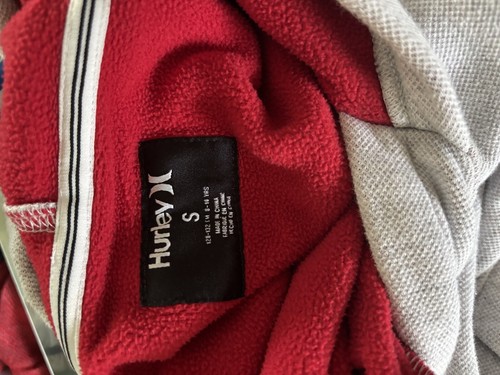 Felpa con cappuccio pullover Hurley ragazzo grigio logo taglia SMALL (8-10Y) - Foto 5 di 5