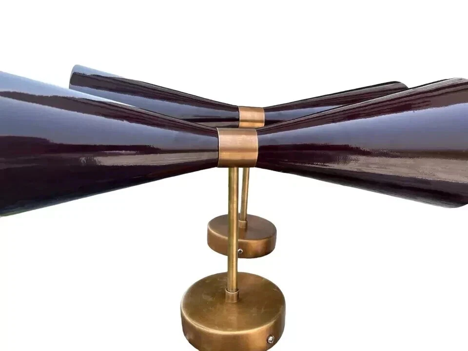 Aplique de pared moderno de mediados de siglo - latón crudo - lámpara de dobl... - Imagen 3 de 4