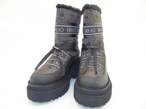 Botines Liu Jo PURPLE botas de plataforma botines plataforma mujer negro 36 - Imagen 3 de 10