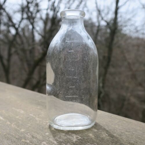 Vintage Raised EMBOSSED GLASS Brockway 4oz BABY Nursery BOTTLE 862 #6 - Picture 3 of 12