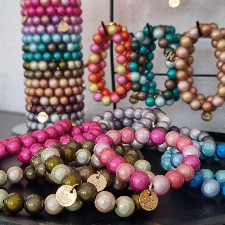 Armband Perlen bunt leuchtende magische shiny Beads Pearls 3D miracle 12mm - Bild 2 von 3