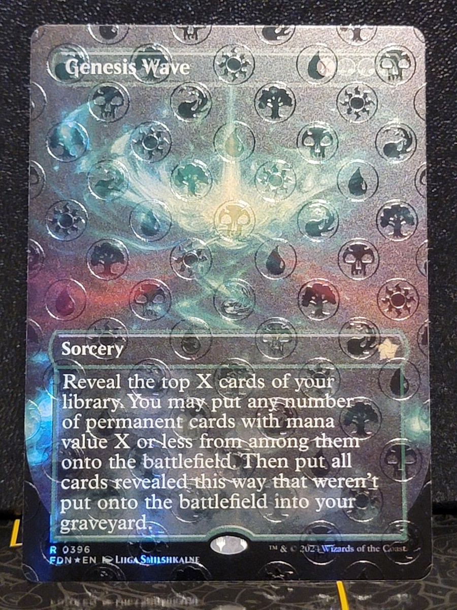MTG Foundations Genesis Wave 396 Mana Foil Borderless Alt