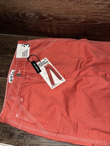 SONG Carpenter Jeans Women's Size 3/26 Orange High Rise 90s Boyfriend NEW - Picture 3 of 10