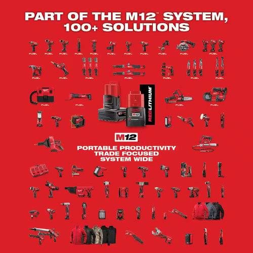 MILWAUKEE M12 12 Volt agli ioni di litio senza fili 3/8 pollici Cucitrice a corona con M12 12V Lithi - Foto 11 di 11