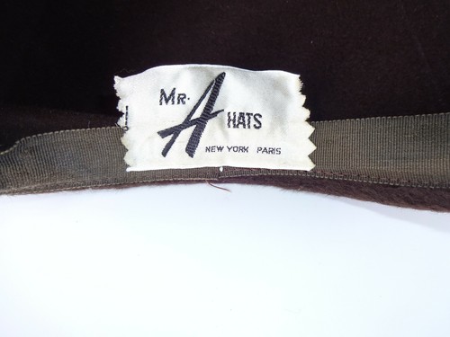 Cappello donna vintage pelliccia sintetica marrone Martelle Mr. A Hats 21" x 6-1/2" W. Germania - Foto 6 di 9