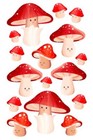 Cozy mushrooms forest Scene Precut Edible Wafer / Icing Cake  Images Decorations