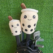 Milk Tea Golf Wood Head Cover 460cc Driver Or FW Wood Plush Headcover