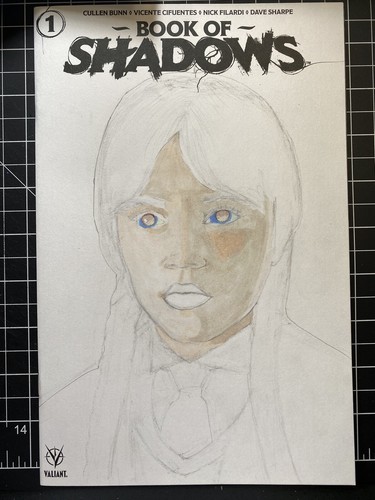 Netflix mercoledì Jenna Ortega schizzo copia copertina pennarello prismacolor matita arte - Foto 3 di 10