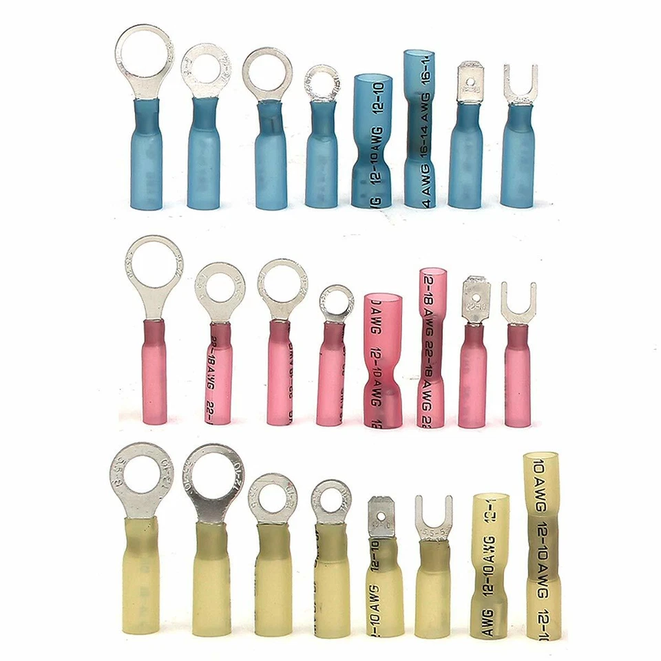 250Pcs Assortment Heat Shrink Wire Connectors Marine Automotive Terminal Set Kit - Image 2 of 4
