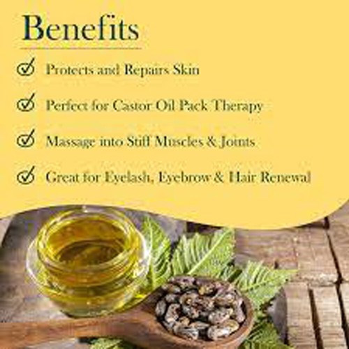 Organic Certified Golden Castor Oil, 50 Softgel 700mg Capsules | for Hair, Skin - Picture 3 of 9
