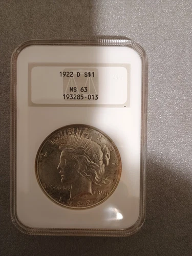 1922-D Peace Silver Dollar NGC MS63  No Barcode Generation 4 Fatty OGH