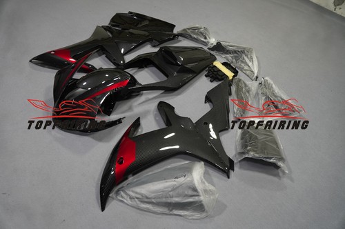 Carbon Fiber Painted Fairing Kit for Yamaha YZF R1 2000-2022 Glossy Red Black - Picture 7 of 14