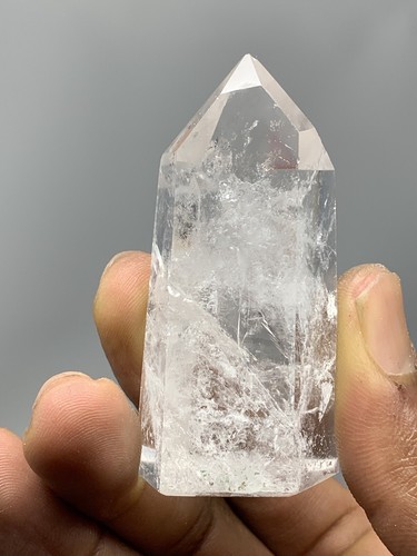 Clear Quartz Polished Tower Point 2.3oz Brazil Reiki Crystal S6 - Picture 6 of 12