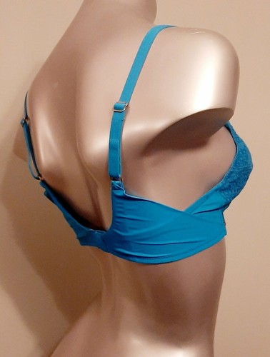 Soutien-gorge 90B (75B eu) Sans Armature LOU Poésie parisienne Bleu mystique - Picture 5 of 6
